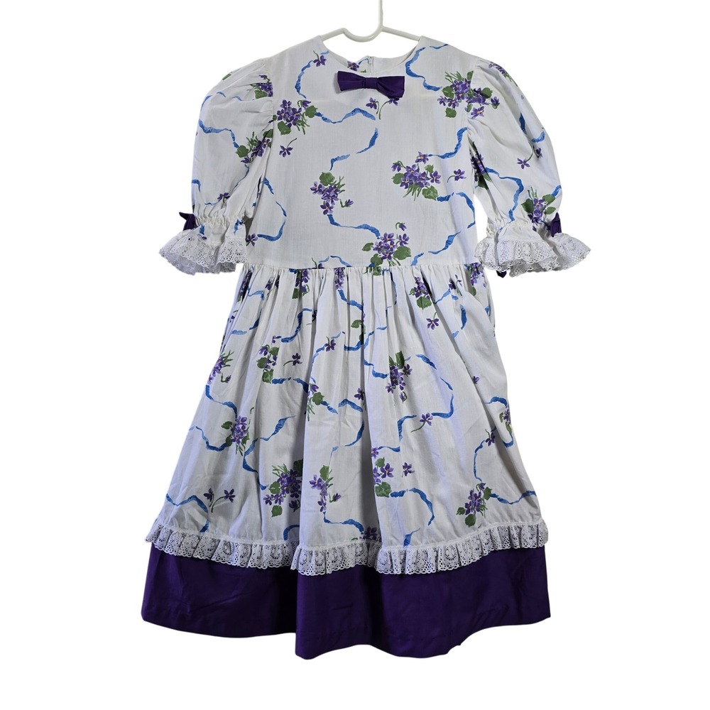 Daisy Kingdom Vintage Handmade Girls Dress Country Garden Bouquet Floral USA